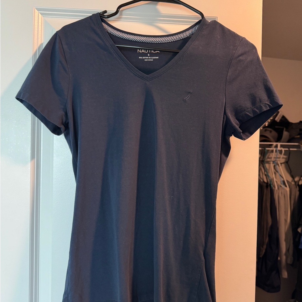 Nautica Women's Short Sleeve Navy Tee
